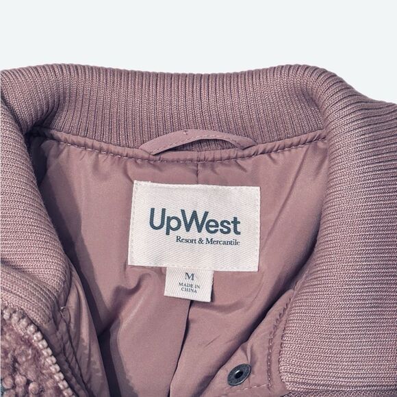UpWest Sherpa Bomber Jacket Tawny Pink Utility Size M - Picture 5 of 9